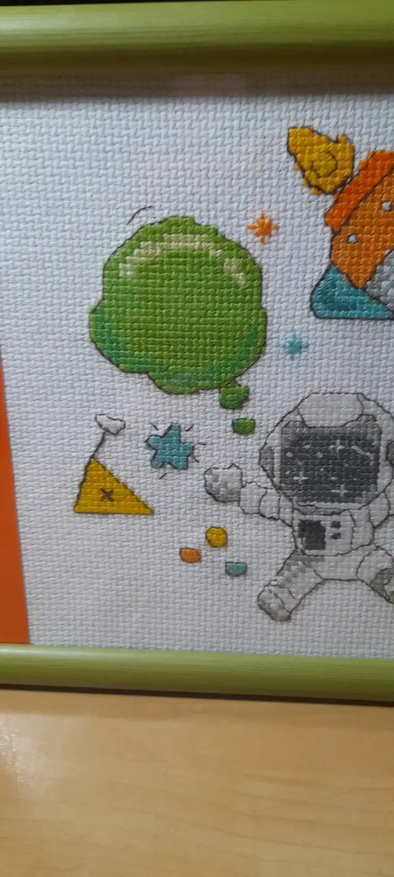 Cuadro de bordado espacial astronauta - 6