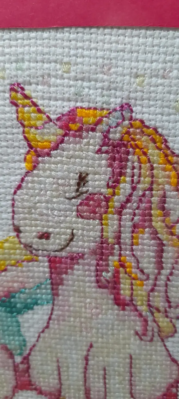 Cuadro bordado unicornio - 3