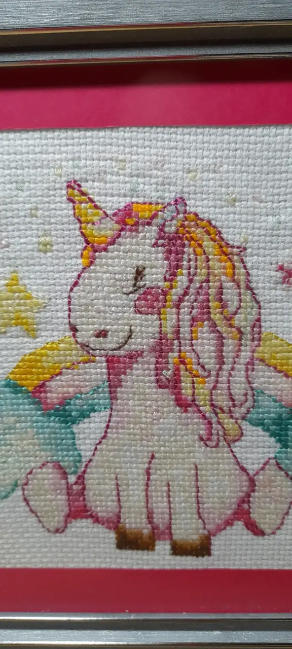 Cuadro bordado unicornio - 4