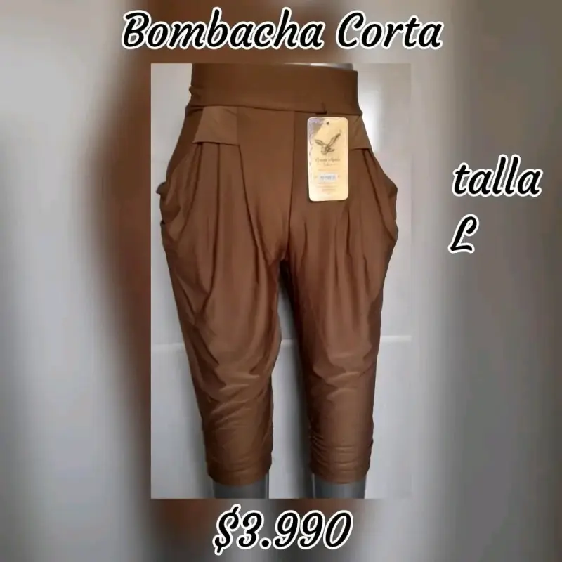 Bombacha corta marrón talla L