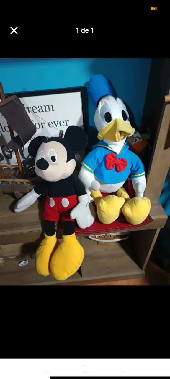 Peluches Disney Mickey y Donald
