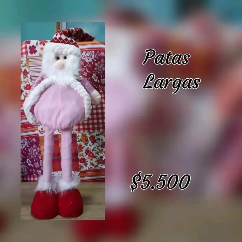 Adorno navideño Santa Claus patas largas