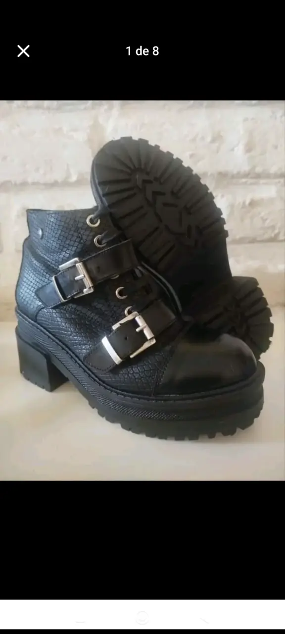 Botines negros Zappa con hebillas número 35 - 1