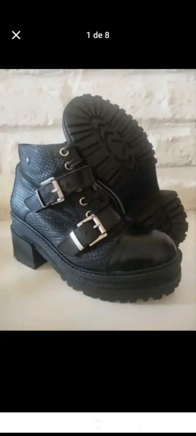 Botines negros Zappa con hebillas número 35 - miniatura 1