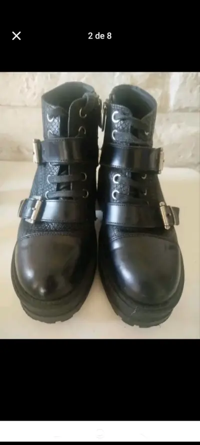 Botines negros Zappa con hebillas número 35 - miniatura 2