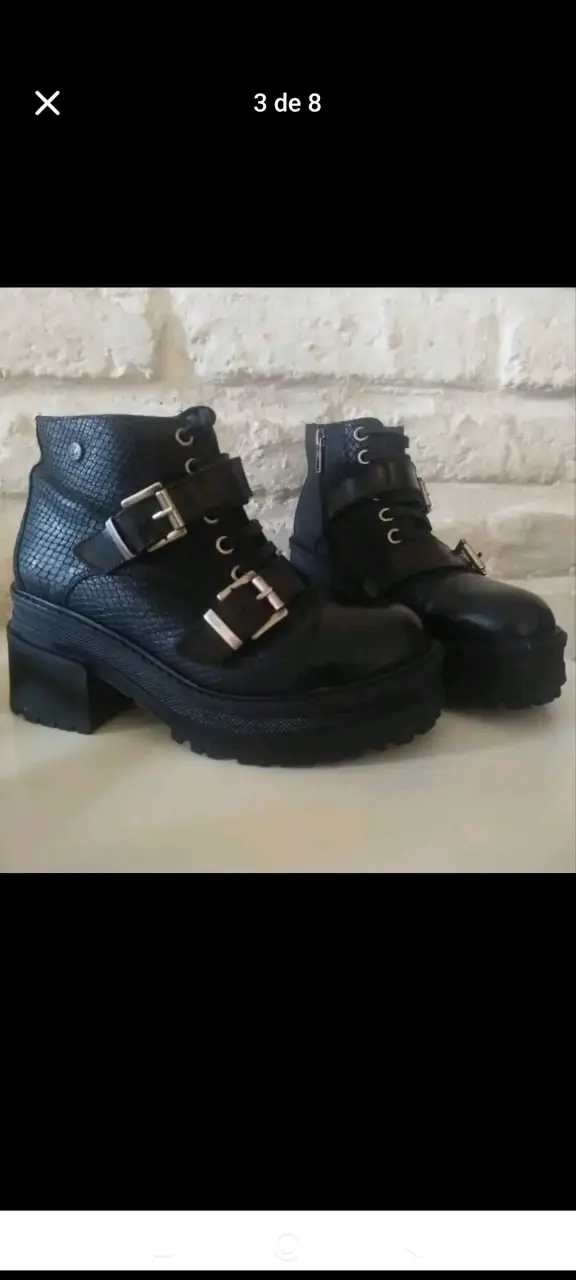 Botines negros Zappa con hebillas número 35 - 3