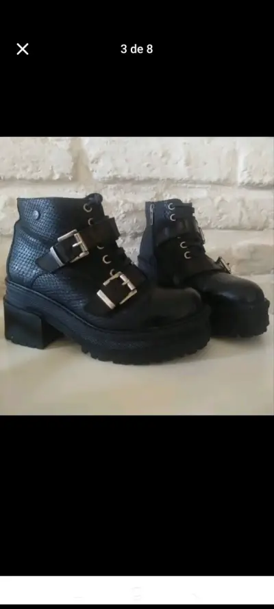 Botines negros Zappa con hebillas número 35 - miniatura 3