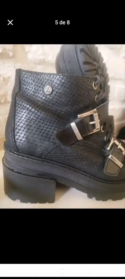 Botines negros Zappa con hebillas número 35 - miniatura 5