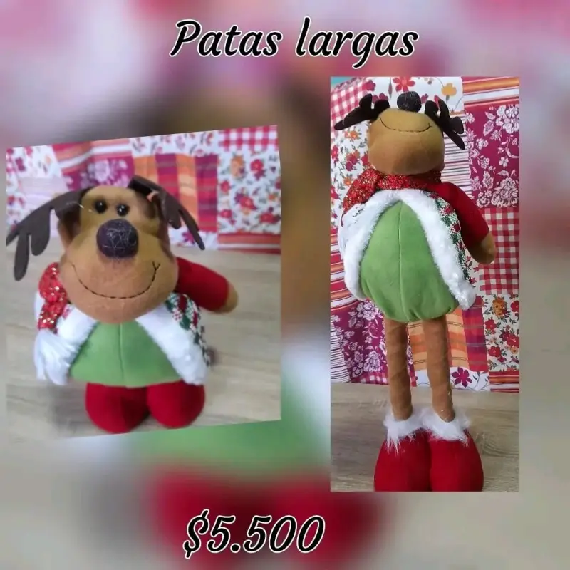 Muñeco navideño de patas largas