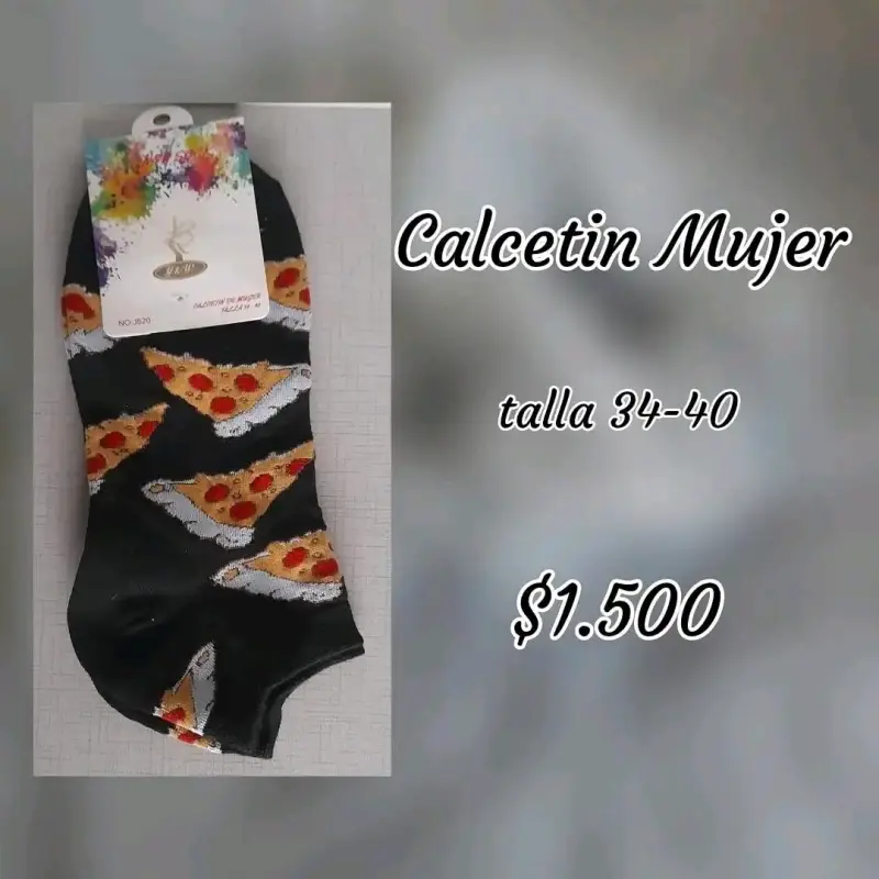 Calcetines mujer pizza
