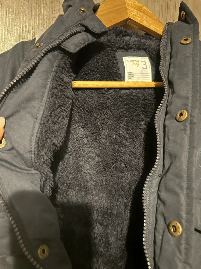 Chaqueta infantil azul con capucha - 5