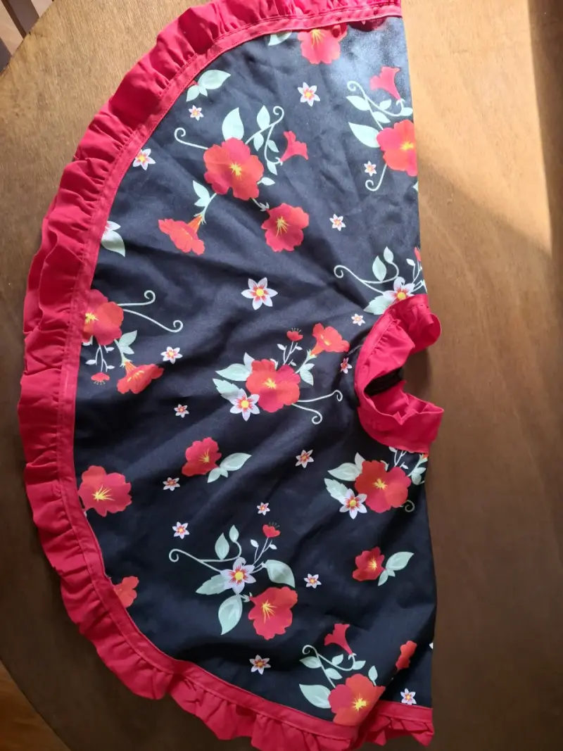 Falda niña floral roja - 1