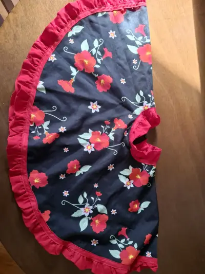 Falda niña floral roja - miniatura 1