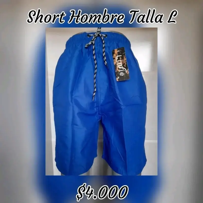 Short azul hombre talla L