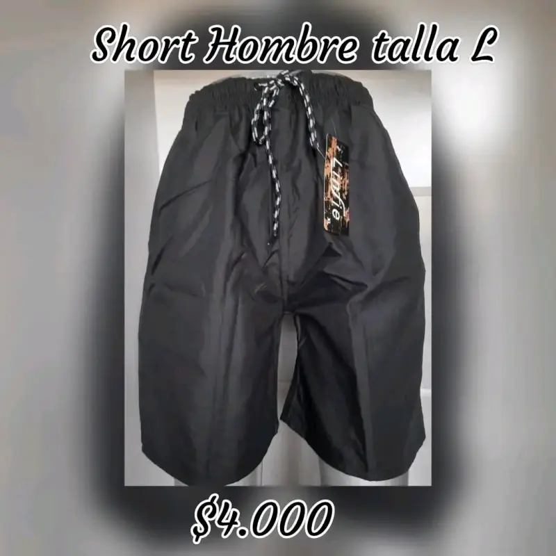 Short negro hombre talla L