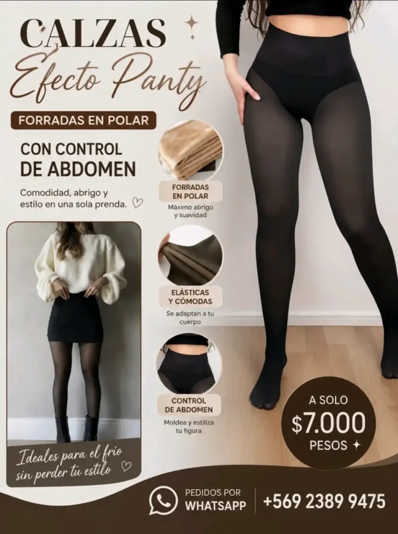 Calzas Efecto Panty Control