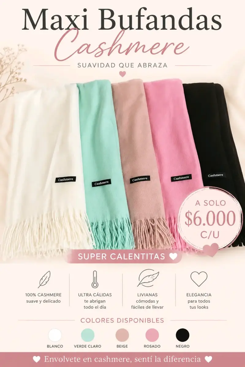 Maxi Bufanda Cashmere - 1