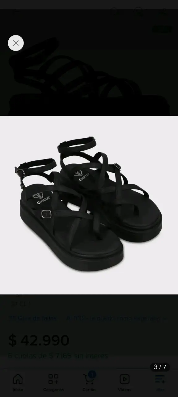 Sandalias negras con plataforma - 1