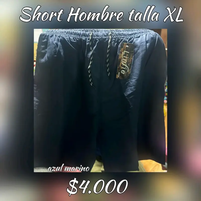 Short azul marino hombre XL