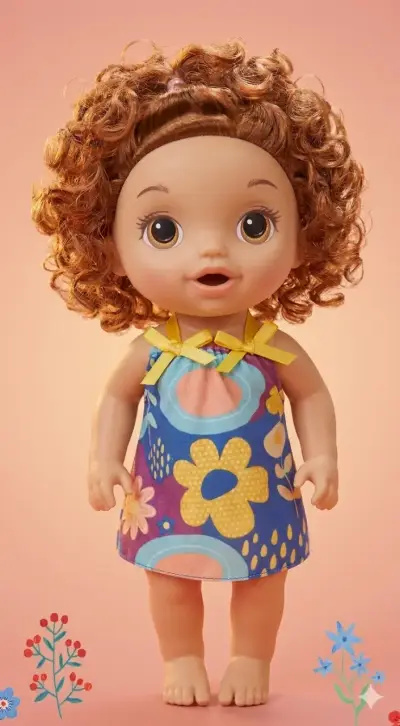 Muñeca de juguete con vestido - miniatura 1
