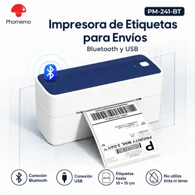 Impresora Etiquetas Phomemo 241-BT Bluetooth/USB - miniatura 1