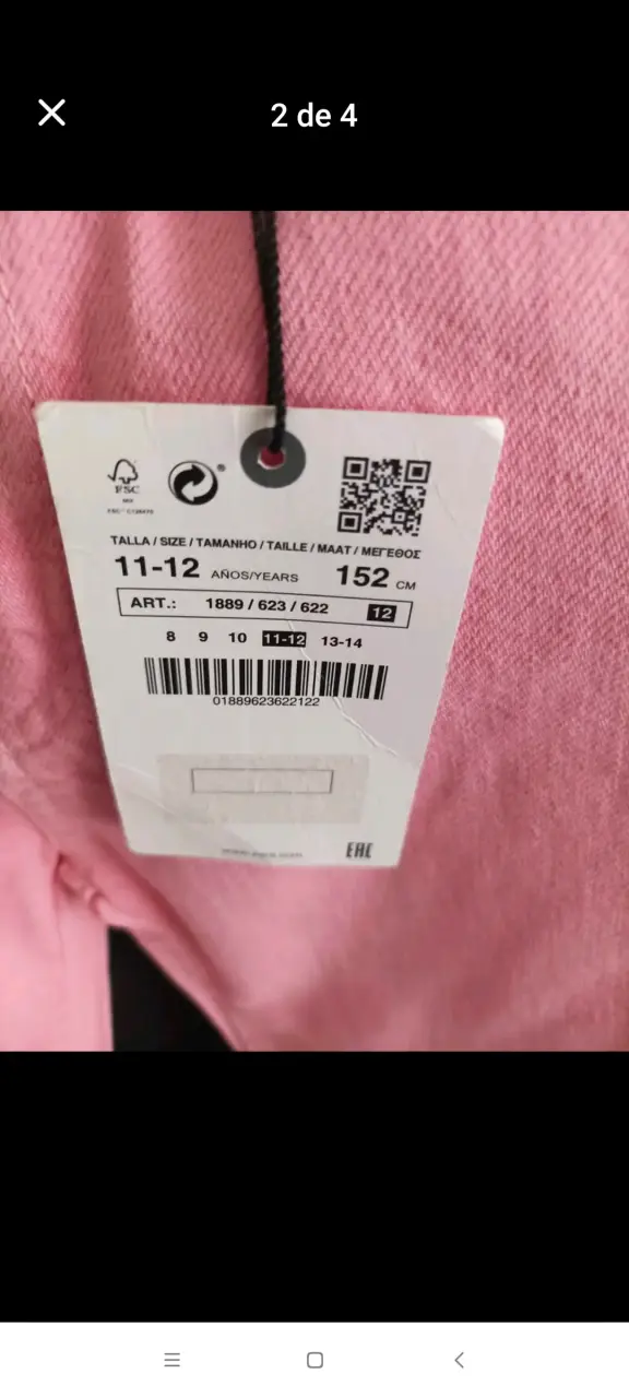 Pantalón nuevo, talla 11-12 - 1