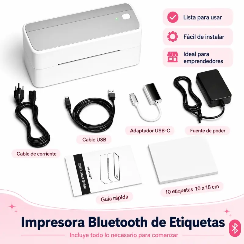 Impresora Etiquetas Phomemo 241-BT Bluetooth/USB - 2