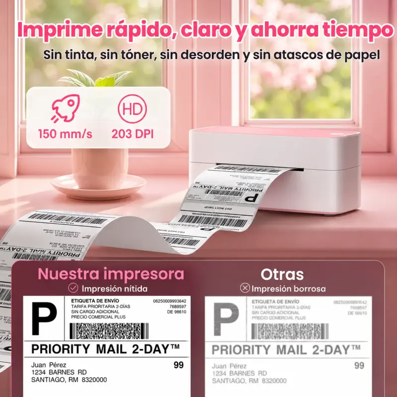 Impresora Etiquetas Phomemo 241-BT Bluetooth/USB - 5