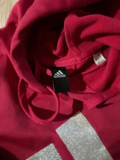 Polerón rosa Adidas con capucha - miniatura 4