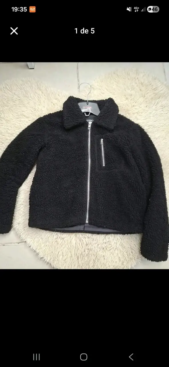 Chaqueta negra con chiporro - 3