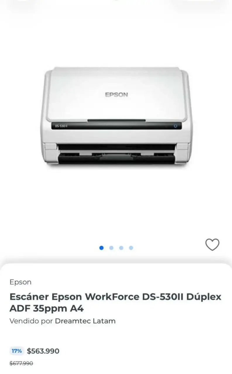 Escáner Epson DS-530 II blanco - 3