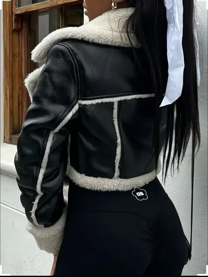 Chaqueta negra con forro de lana - 2