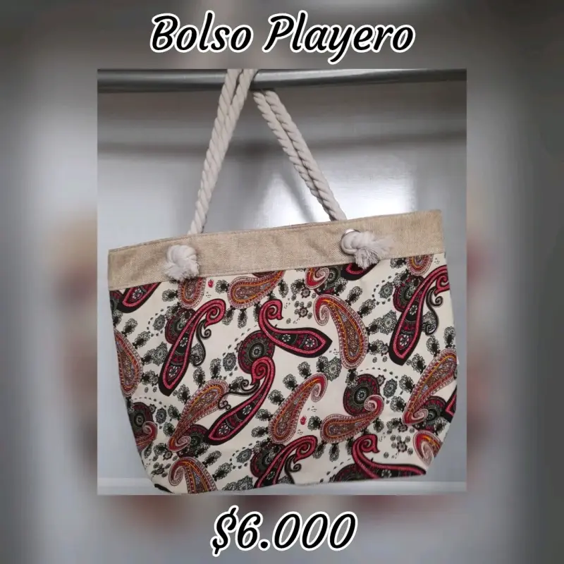 Bolso playero estampado