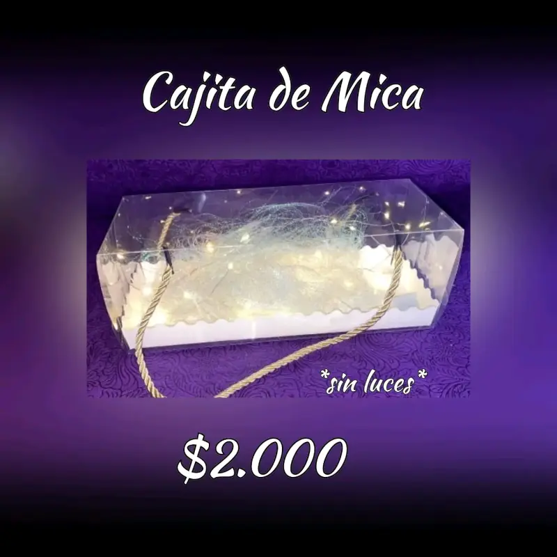 Cajita de mica transparente