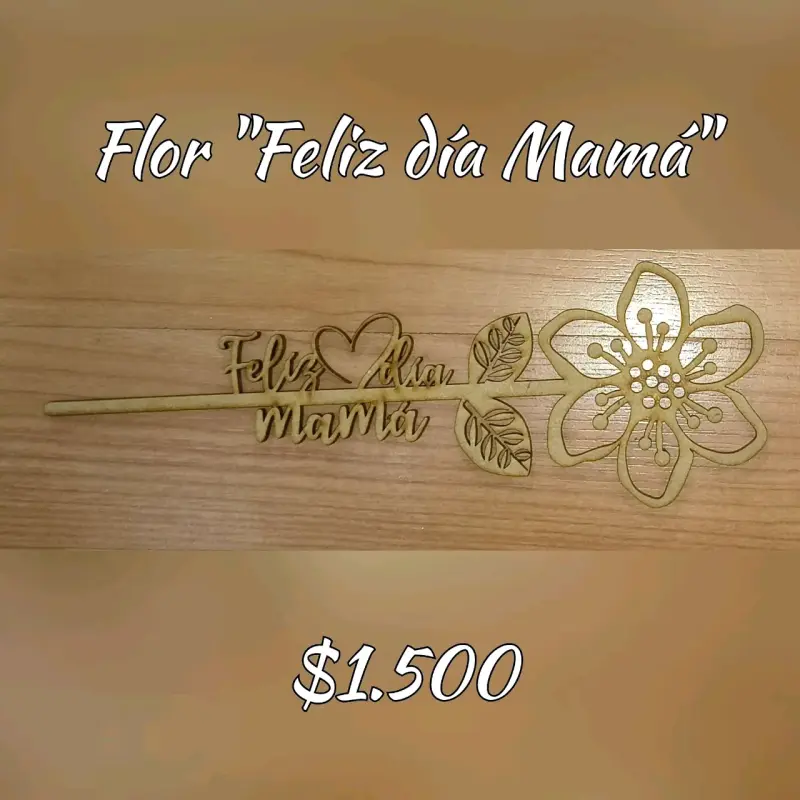 Flor letrero 'Feliz día Mamá'