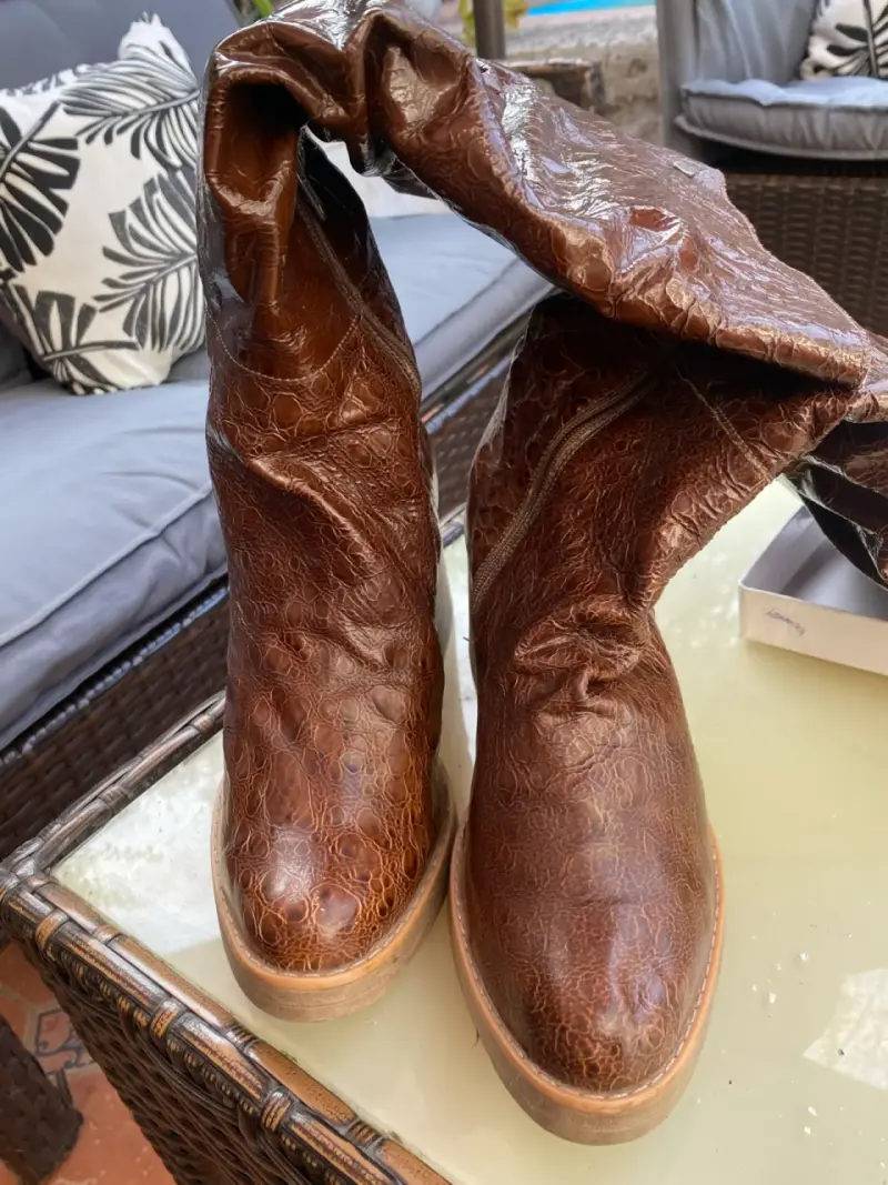 Botas de cuero marrón - 1
