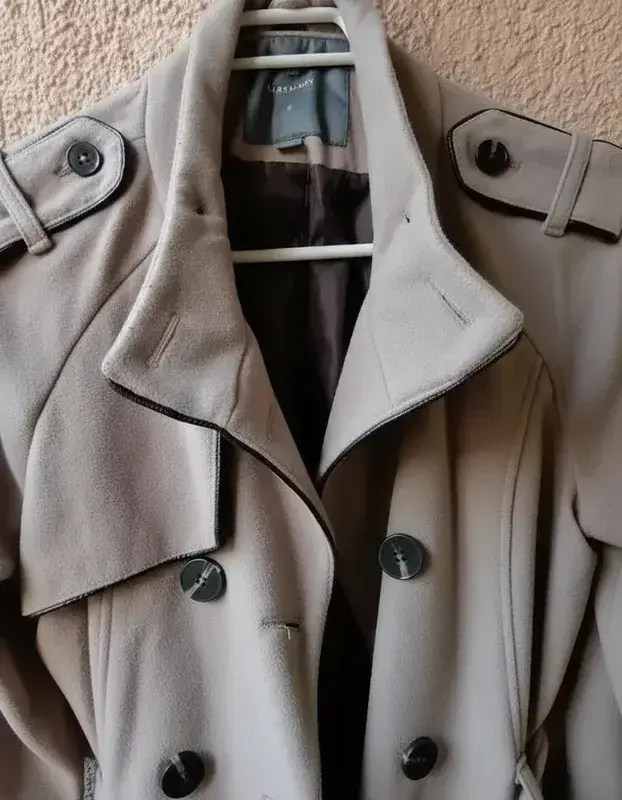 Abrigo trench beige mujer - 3