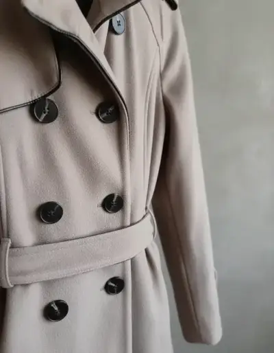 Abrigo trench beige mujer - miniatura 4