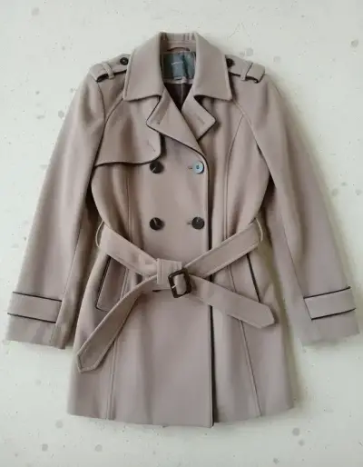 Abrigo trench beige mujer - miniatura 5