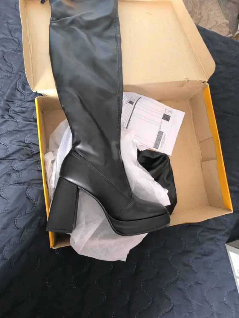 Botas de cuero negras altas - 2