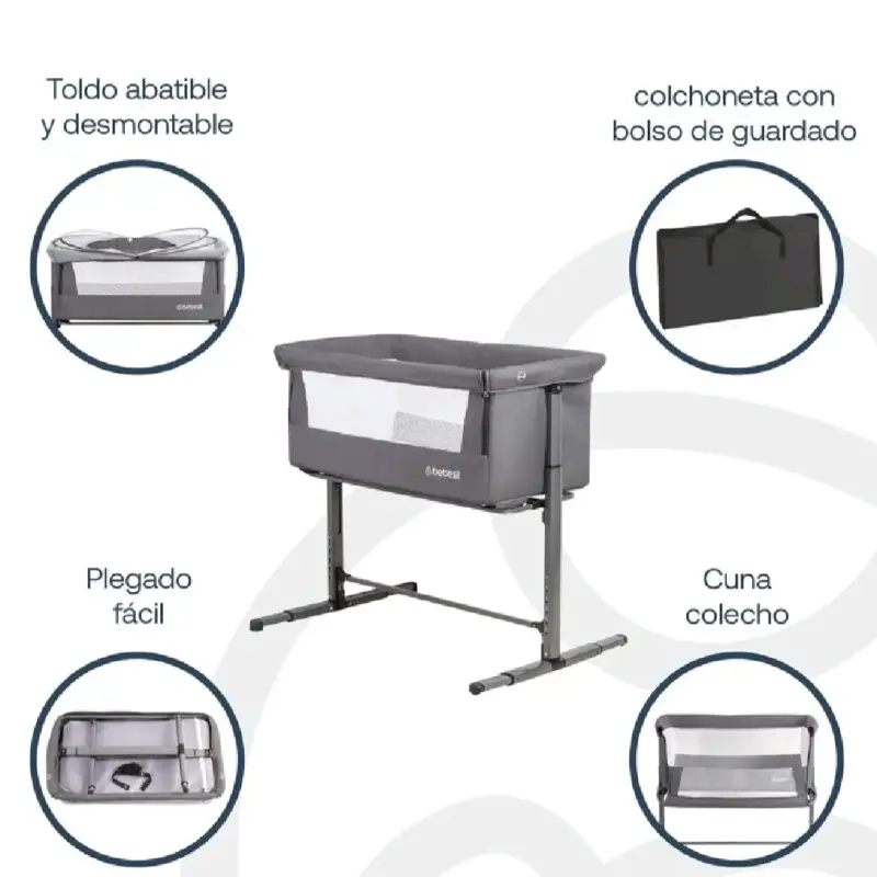 Cuna colecho gris Bebesit - 6