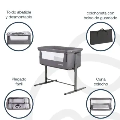 Cuna colecho gris Bebesit - miniatura 6