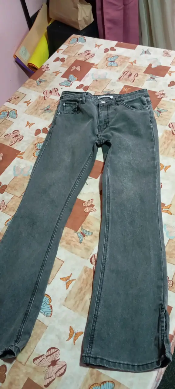 Jeans gris colegio mujer
