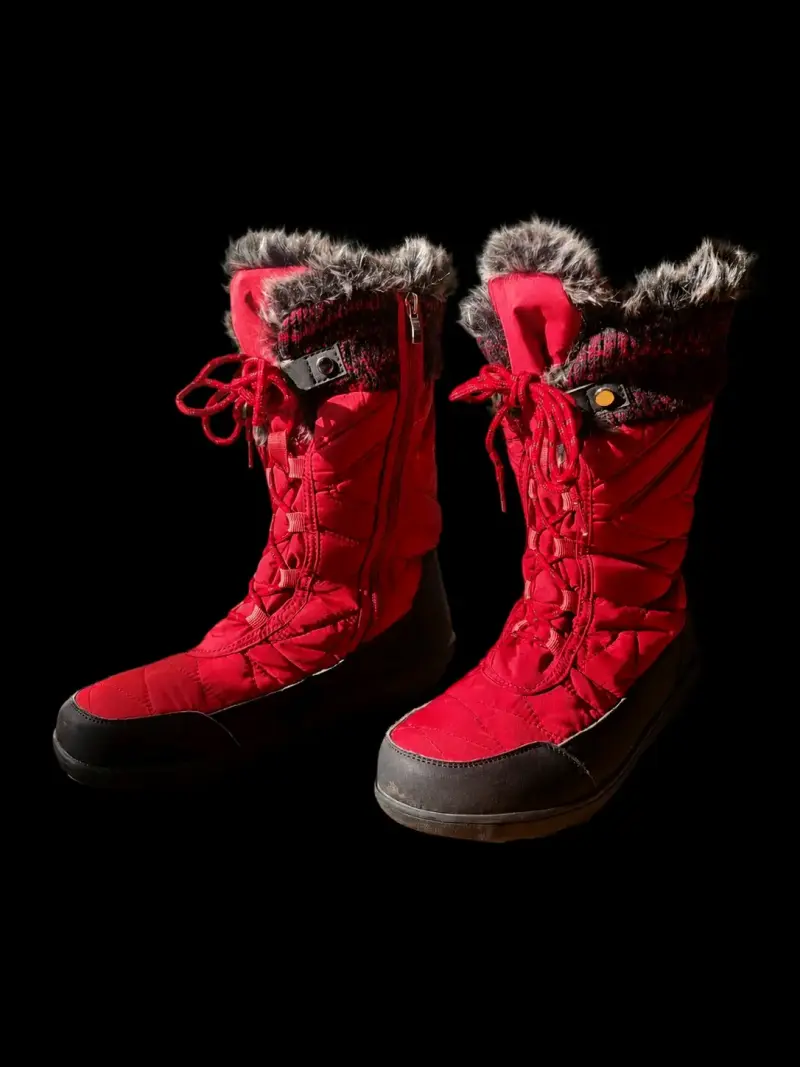 Botas de invierno rojas con forro