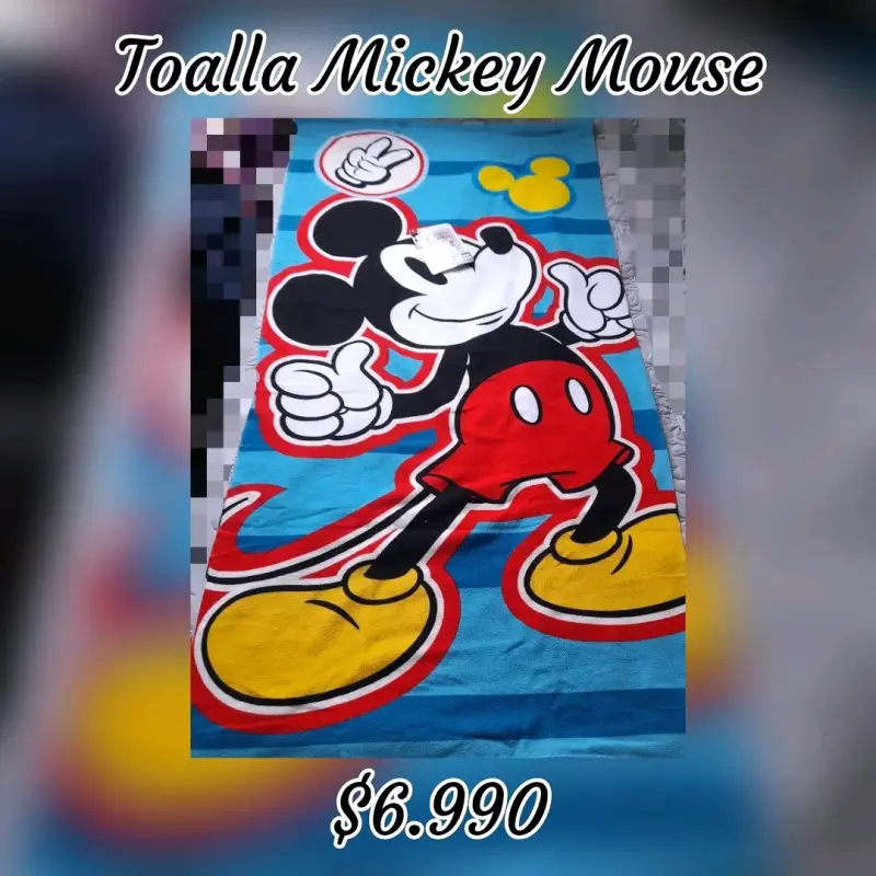 Toalla Mickey Mouse colorida