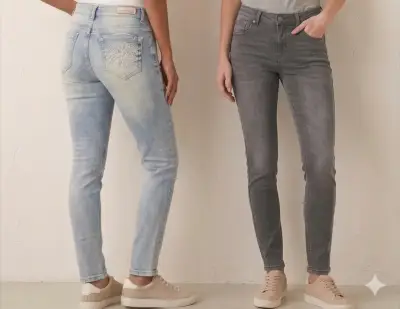 Jeans efesis T.40 y gris Sybilla T36 - miniatura 1