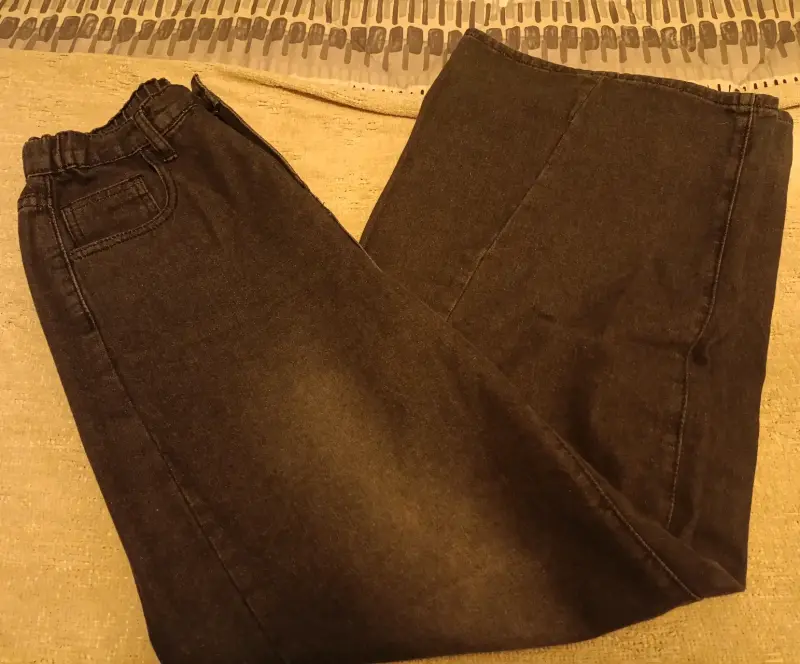 Pantalones anchos negros - 8