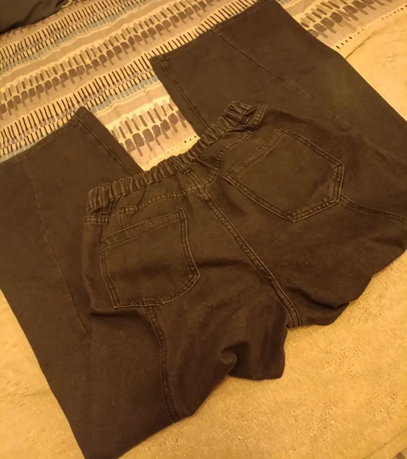 Pantalones anchos negros - 9
