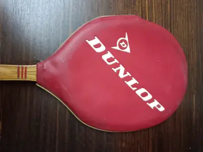 Raqueta de tenis vintage Dunlop madera - miniatura 6