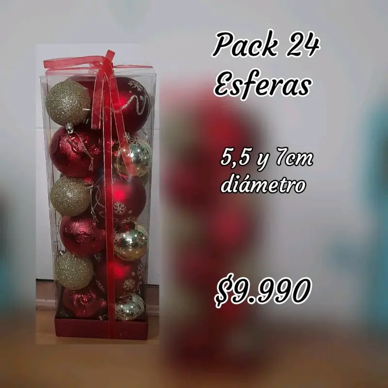 Pack 24 Esferas Navideñas